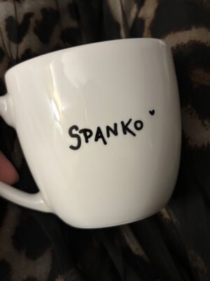 kubek dla śpiocha spanko napis ręcznie malowany