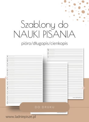 szablon liter do druku pióro