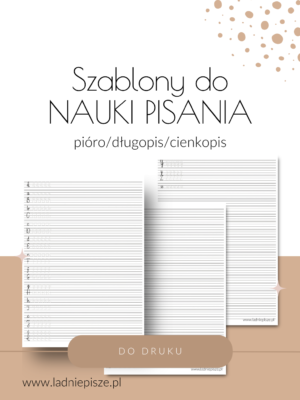 szablon liter do druku pióro