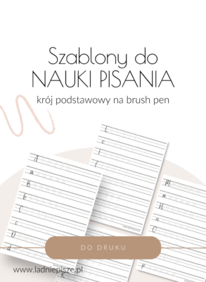 szablon do kaligrafii nowoczesnej do druku
