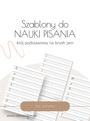 szablon do kaligrafii nowoczesnej do druku