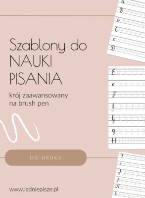 szablon do kaligrafii nowoczesnej do druku