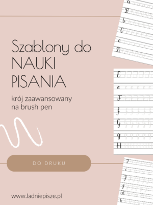 szablon do kaligrafii nowoczesnej do druku